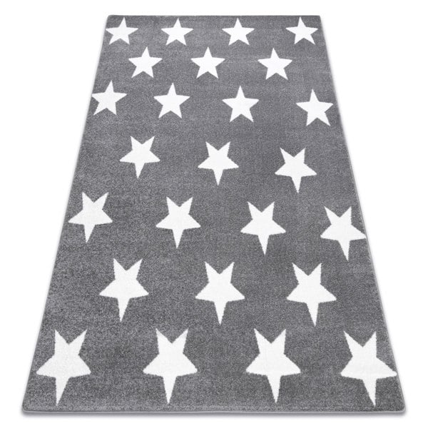 RugsX Sketch Kids Bedroom Rug - Grey & White Stars