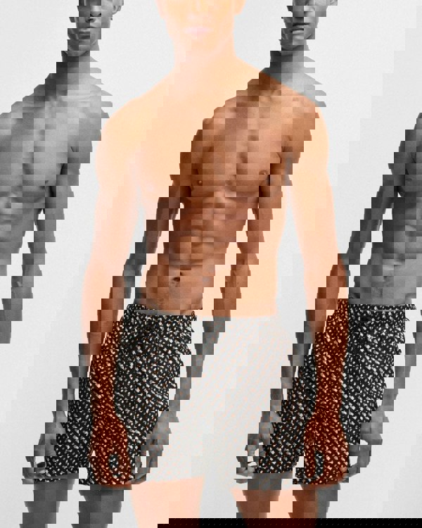 BOSS Orange BOSS Orange Manu Mens Fully Lined Quick-Dry Swim Shorts with Monogram Print