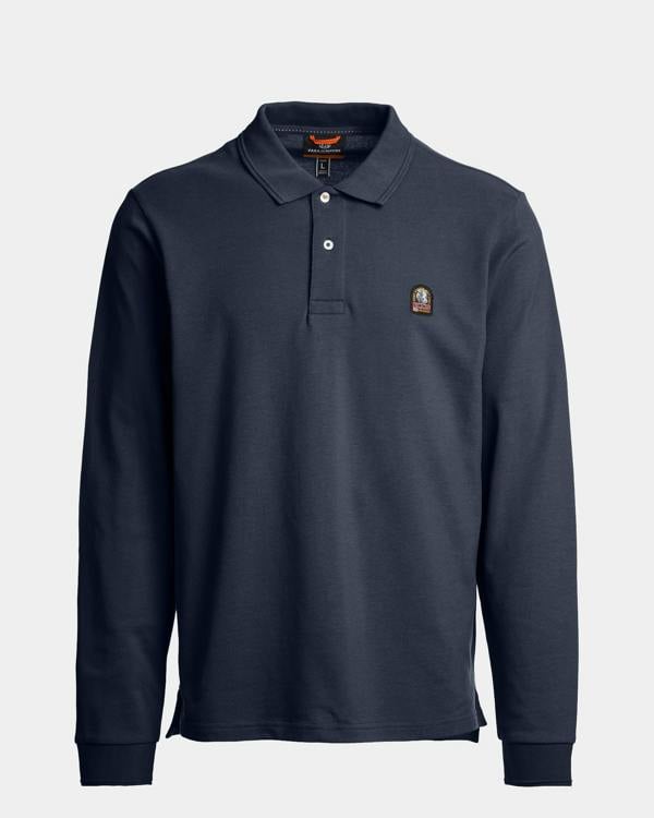 Parajumpers Kerrobert Mens Long Sleeve Polo - Blue Navy 316
