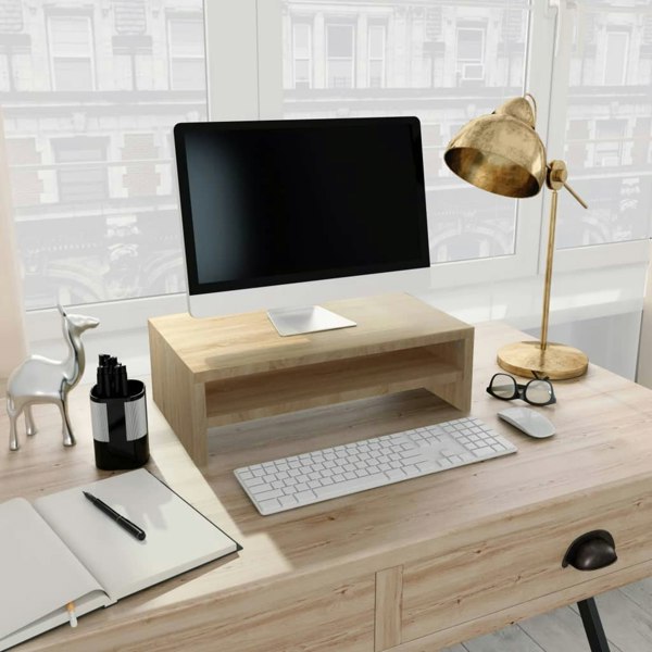 Berkfield Monitor Stand Sonoma Oak 42x24x13 cm Engineered Wood