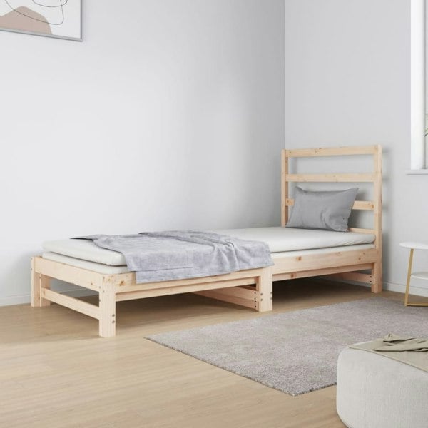 Berkfield Pull-out Day Bed 2x(90x190) cm Solid Wood Pine