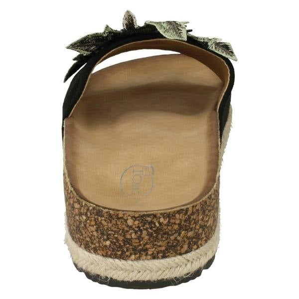 Spot On Ladies Spot On Flower Trim Mules