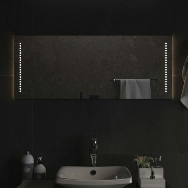 Berkfield LED Bathroom Mirror 100x40 cm