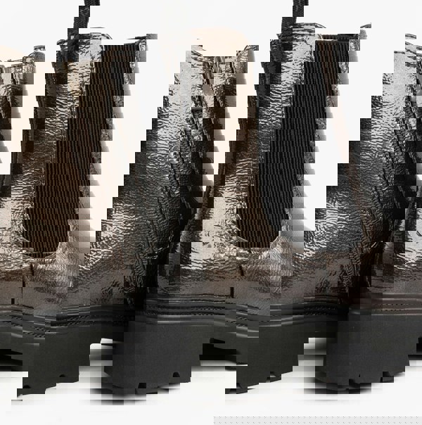 Heavenly Feet ZETA Womens Chelsea Boots Pewter Patent