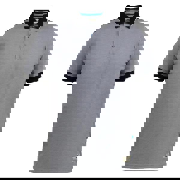 Duke Mens D555 Prinstead Pique Ribbed Collar Kingsize Polo Shirt - Grey/Black - 