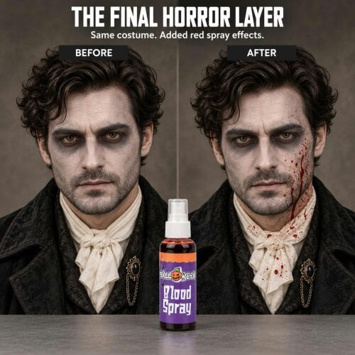 Shatchi Blood Spray 10 Pack Fake Blood Spray for Halloween Costumes, SFX and Theatrical Makeup