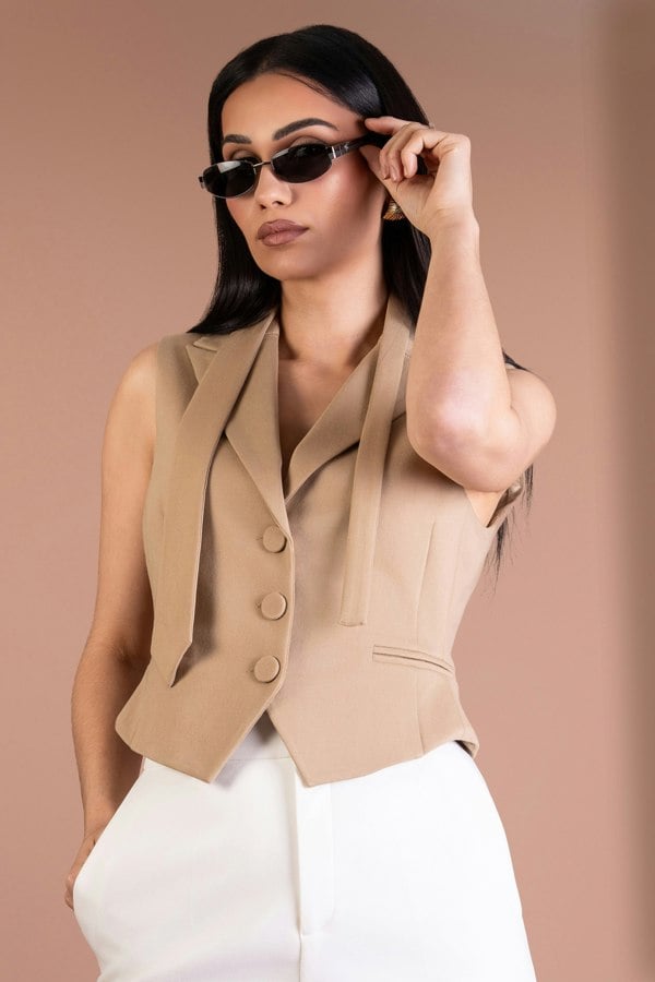 BALOU WOMENS TAILORED WAISTCOAT