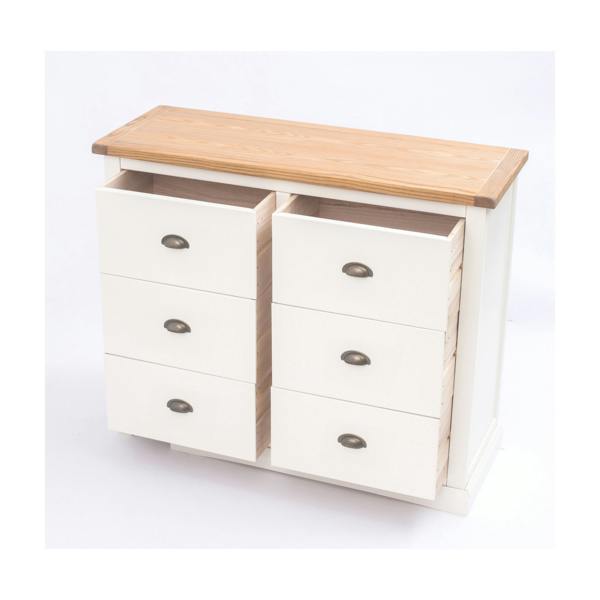 Cabinet Bits Cosenza 6 Drawer Chest of Drawers Brass Cup Handle