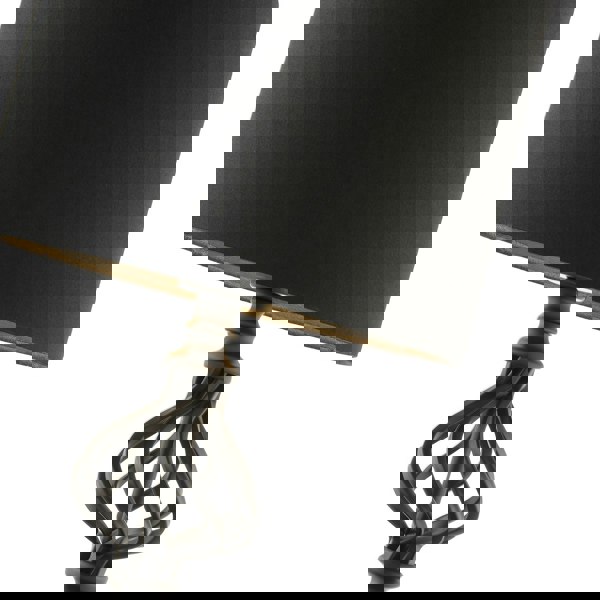 Classic Twist Metal Table Lamp in Matte Black with Black Drum Shade Image 4