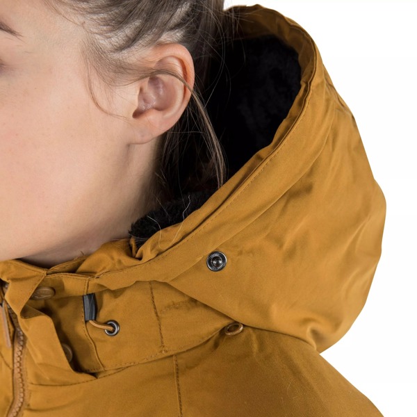 Trespass Women's Celebrity Insulated Longer Length Fleece Lined Parka Jacket - Golden Brown