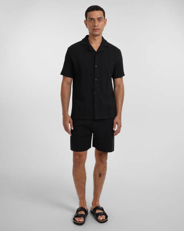 Steel & Jelly Charlton - Stripe Jacquard Waffle Shorts