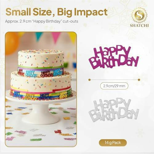 16th Birthday Gold Metallic Confetti Table Decoration, 1 Pack x 14 g for Birthday Parties image 7