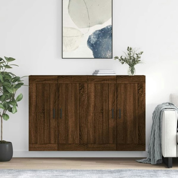 Berkfield Wall Mounted Cabinets 2 pcs Brown Oak Engineered Wood