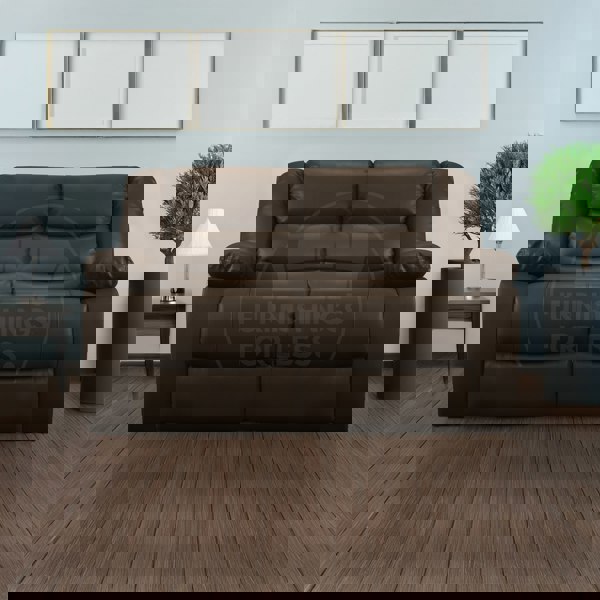 Furnishings For Less Venice Leather Reclining 2 Seater Sofa