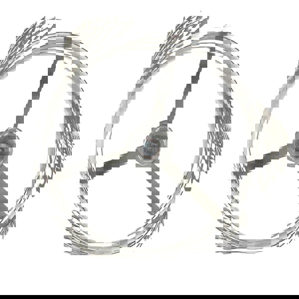 Satin Nickel Solid Metal Easy Fit Lamp Shade with Laser Cut Leaves Image 5