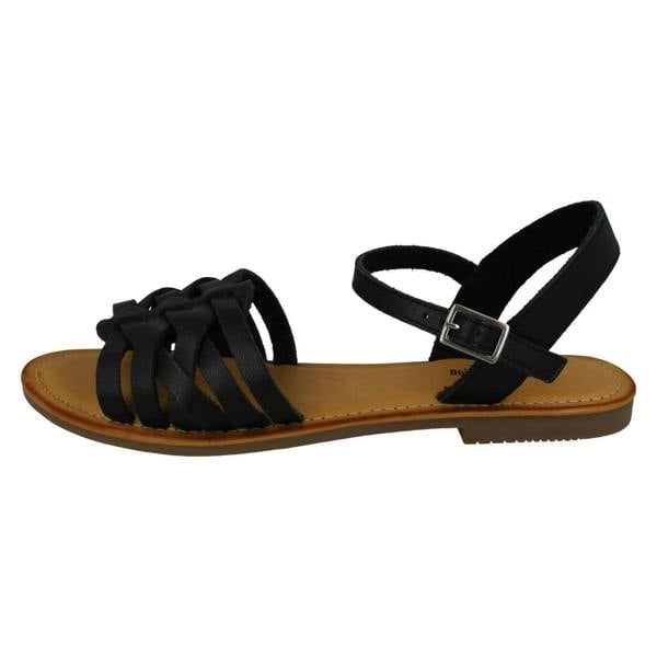 Leather Collection Ladies Leather Collection Flat Strappy Sandals F00200