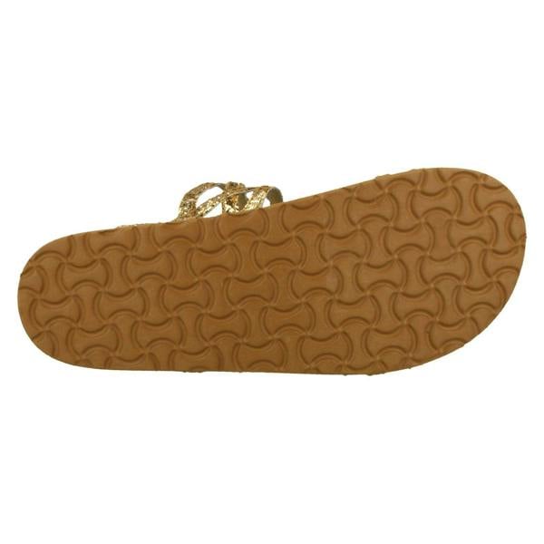 Down to Earth Ladies Down To Earth Cork Effect Glitter Sandals