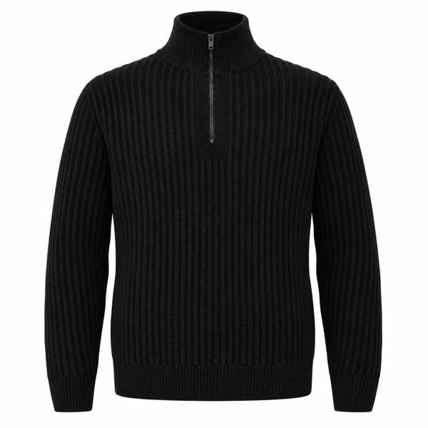 BOSS Kwinter Zip Neck Jumper Dark Navy