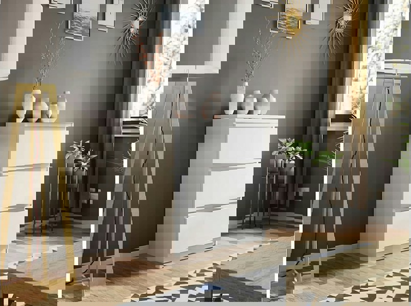 Carlton 3 Drawer Cabinet in Matt White