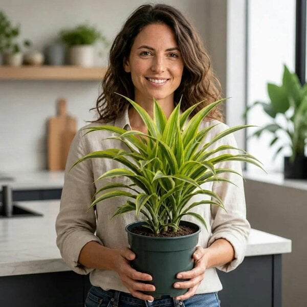 Dracaena Lemon Lime Dragon Tree – Vibrant Variegated Green and Yellow Indoor Houseplant