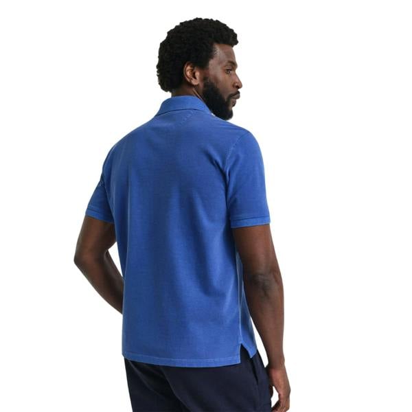 Gant Mens Pique Sun Faded Polo Shirt - Blue - 