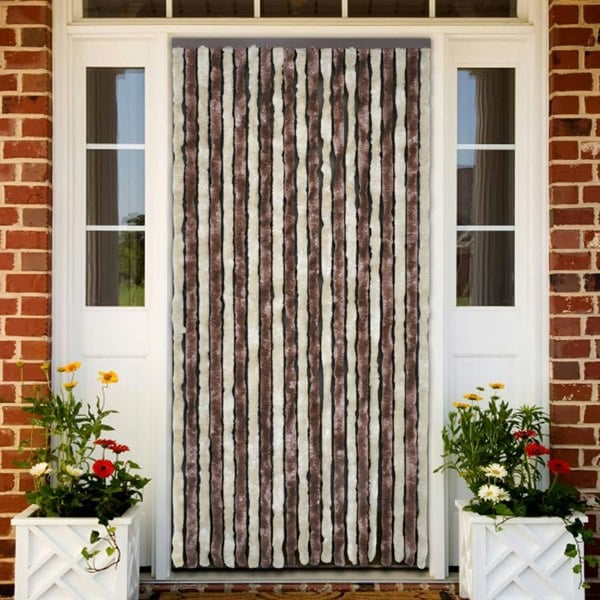 Berkfield Insect Curtain Beige and Light Brown 120x220 cm Chenille