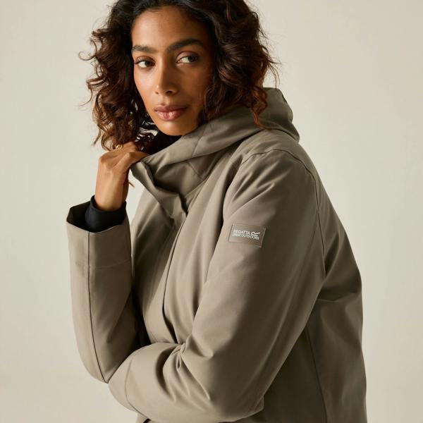Regatta Womens/Ladies Ramona Leopard Print Insulated Waterproof Jacket - Mocha - 