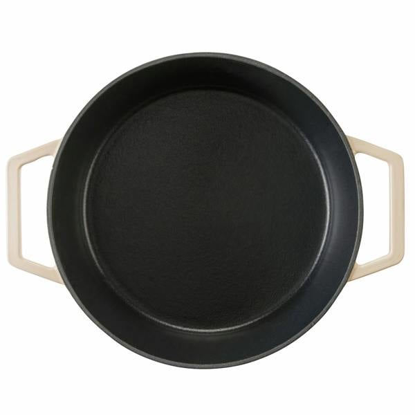 Cooks Professional 26cm Cast Iron Casserole | Ivory