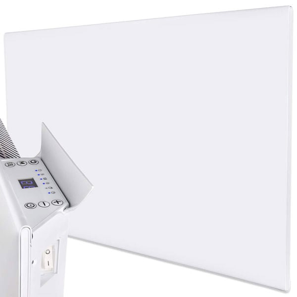 MYLEK Wall Mounted Slimline White Panel Heater 2000w Daily and Weekly Timer, Digital Thermostat