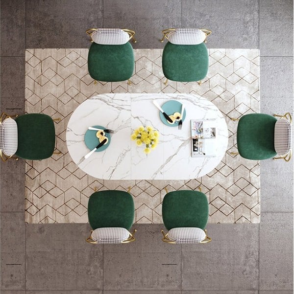 COSCO Modern Folding Dining Table, Green & Grey-Weilai-Weilai Concept
