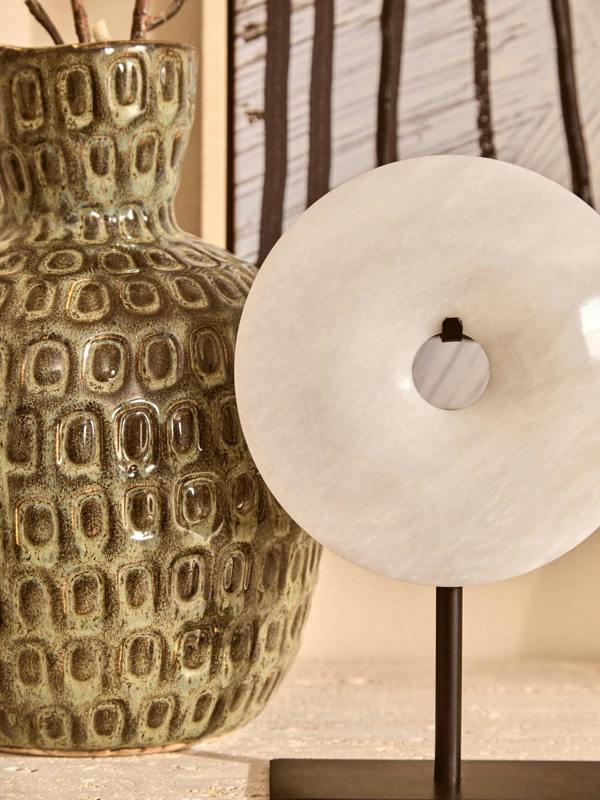 Interiors by Premier Bree Grey Glass Vase