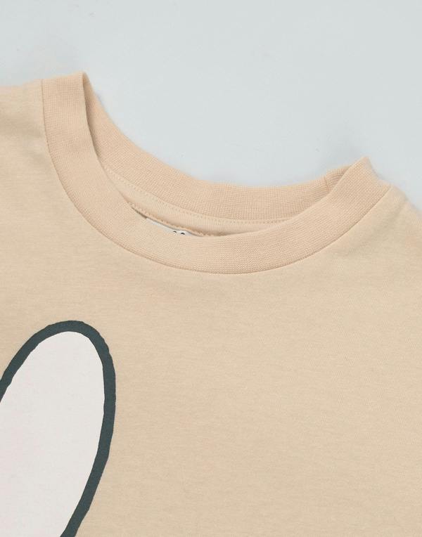 Miffy Girls Beige Character Face Short Sleeved T-Shirt
