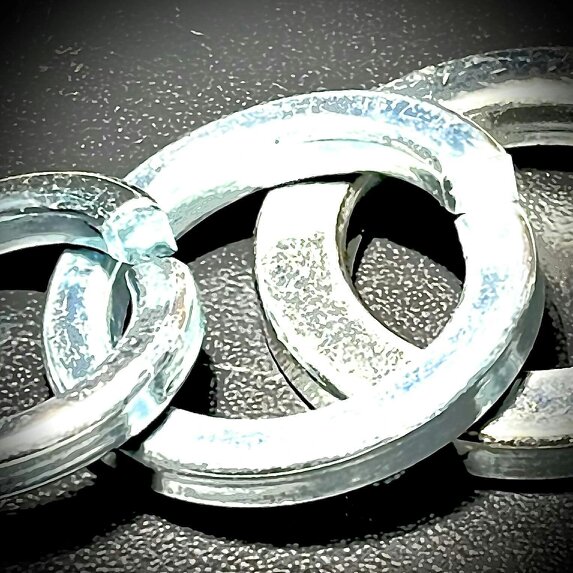Fixaball Metric Split Spring Lock Washers Square Single Coil BZP Zinc