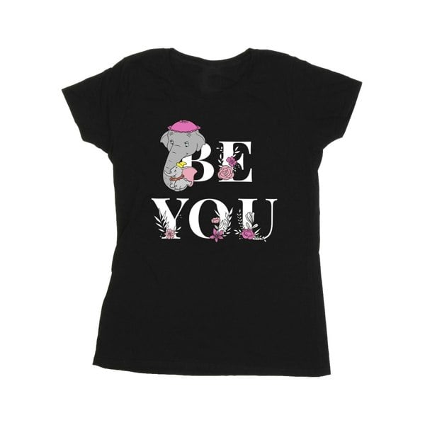 Disney Womens/Ladies Dumbo Be You Cotton T-Shirt - Black