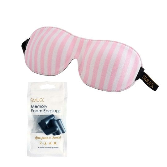 SMUG Contoured 3D Blackout Sleep Mask - Candy Shop Print - Sleep Mask & Black Earplugs