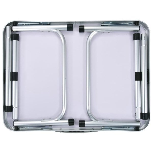 Berkfield Folding Camping Table White Aluminium 60x45 cm