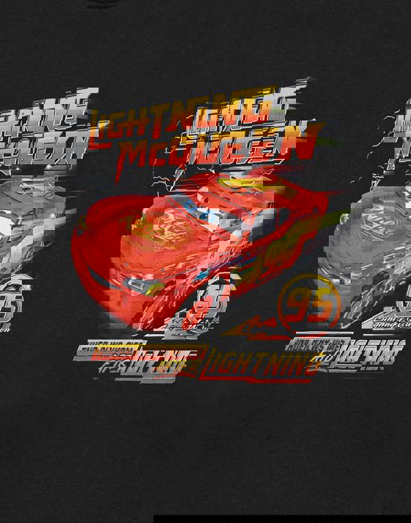 Disney Cars Boys Black Thunder Always Comes After Lightening Short Sleeved T-Shirt