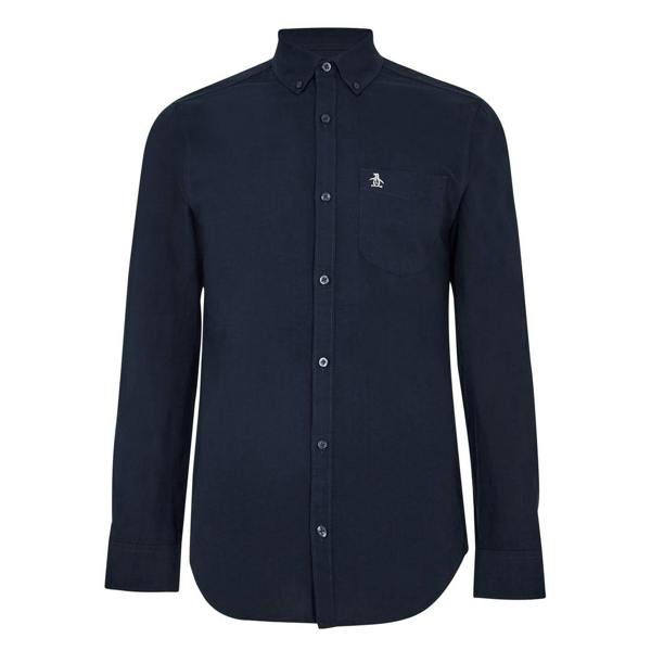 Original Penguin Mens Oxford Cotton Button-Down Shirt - Yale Blue - 
