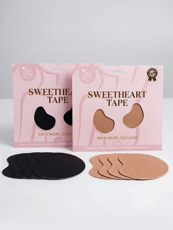 Perky Pear Sweetheart Strapless Boob Tape-Double Pack Bundle-BEIGE & BLACK
