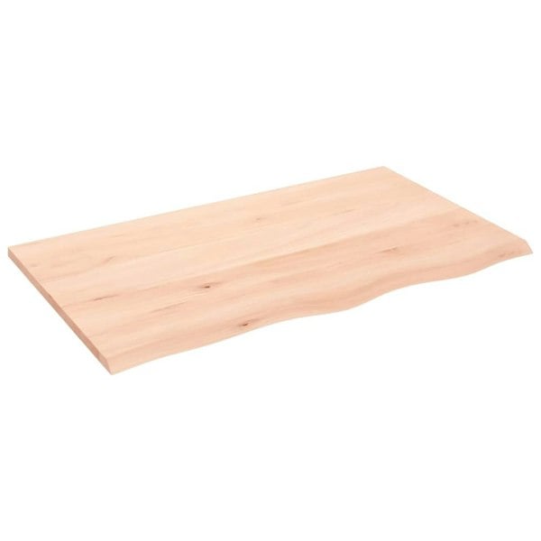 Berkfield Wall Shelf 100x60x2 cm Untreated Solid Wood Oak