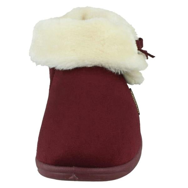 Rose Bank Ladies Rose Bank Memory Foam Velour Bootee Slippers Sharon