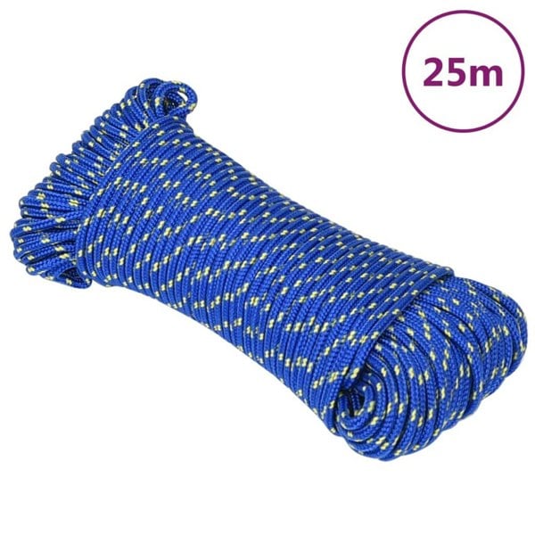 Berkfield Boat Rope Blue 4 mm 25 m Polypropylene