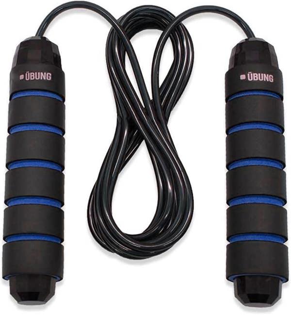 UBUNG Skipping Rope Fitness Jump Rope with Tangle Free  Adjustable Length with Foam Handles Blue