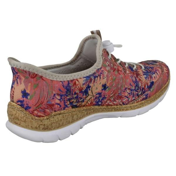 Rieker Ladies Rieker Ready2Go Rainbow Jungle Leaf Trainers N42V3