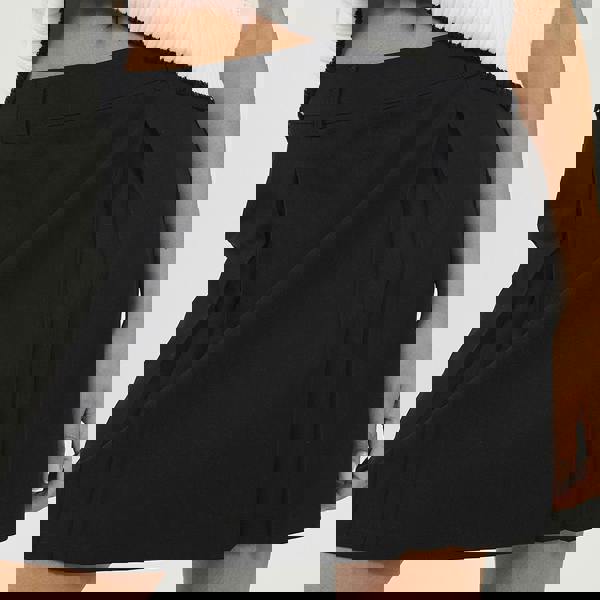 Brave Soul Black Pleated Mini Skirt - Black Image 4