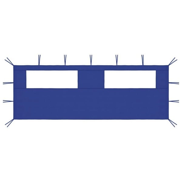 Berkfield Gazebo Sidewall with Windows 6x2 m Blue