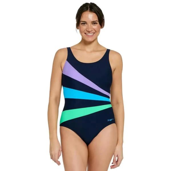 Zoggs Circus Sandon Adjustable Scoopback Swimsuit - Navy/Multi