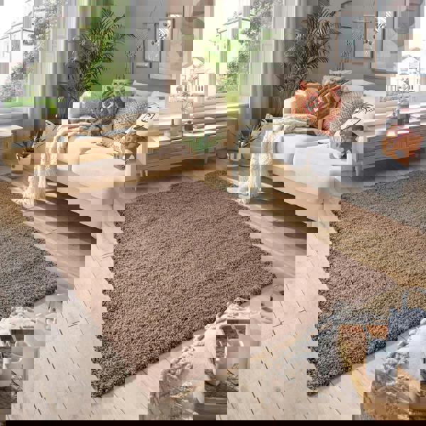 Smart Living Shaggy Rug - Dark Beige