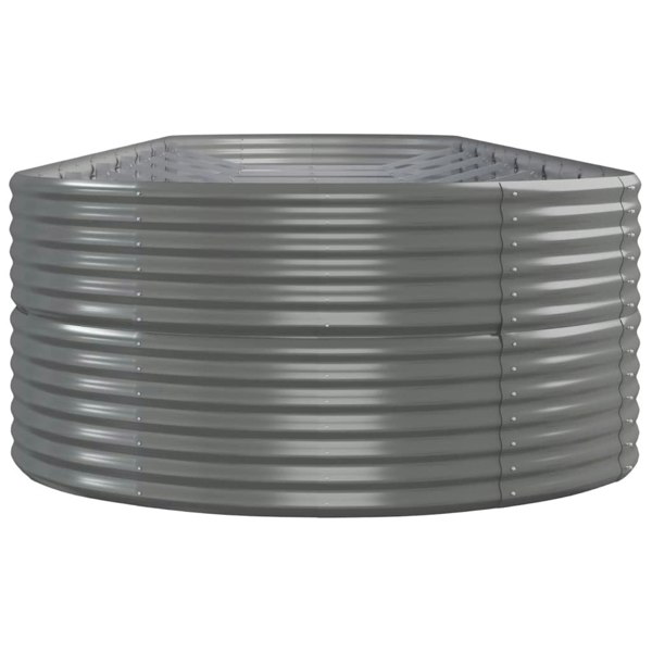 Berkfield Garden Raised Bed Powder-coated Steel 584x140x68 cm Grey