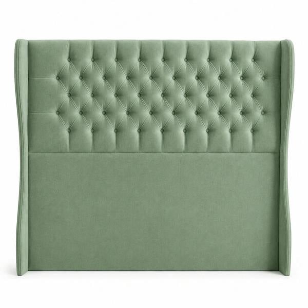 Great British Beds Mulberry Headboard - Green Plush